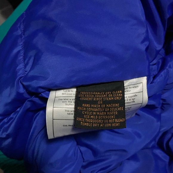 Vintage Eddie Bauer Goose Down Puffer Jacket Turquoise Mens XL - Picture 6 of 8